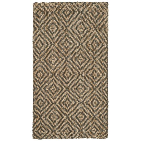 Safavieh Natural Fiber Accent Area Rug, Natural and Grey - 2 ft.-3 in. x 4 ft. NF181D-24